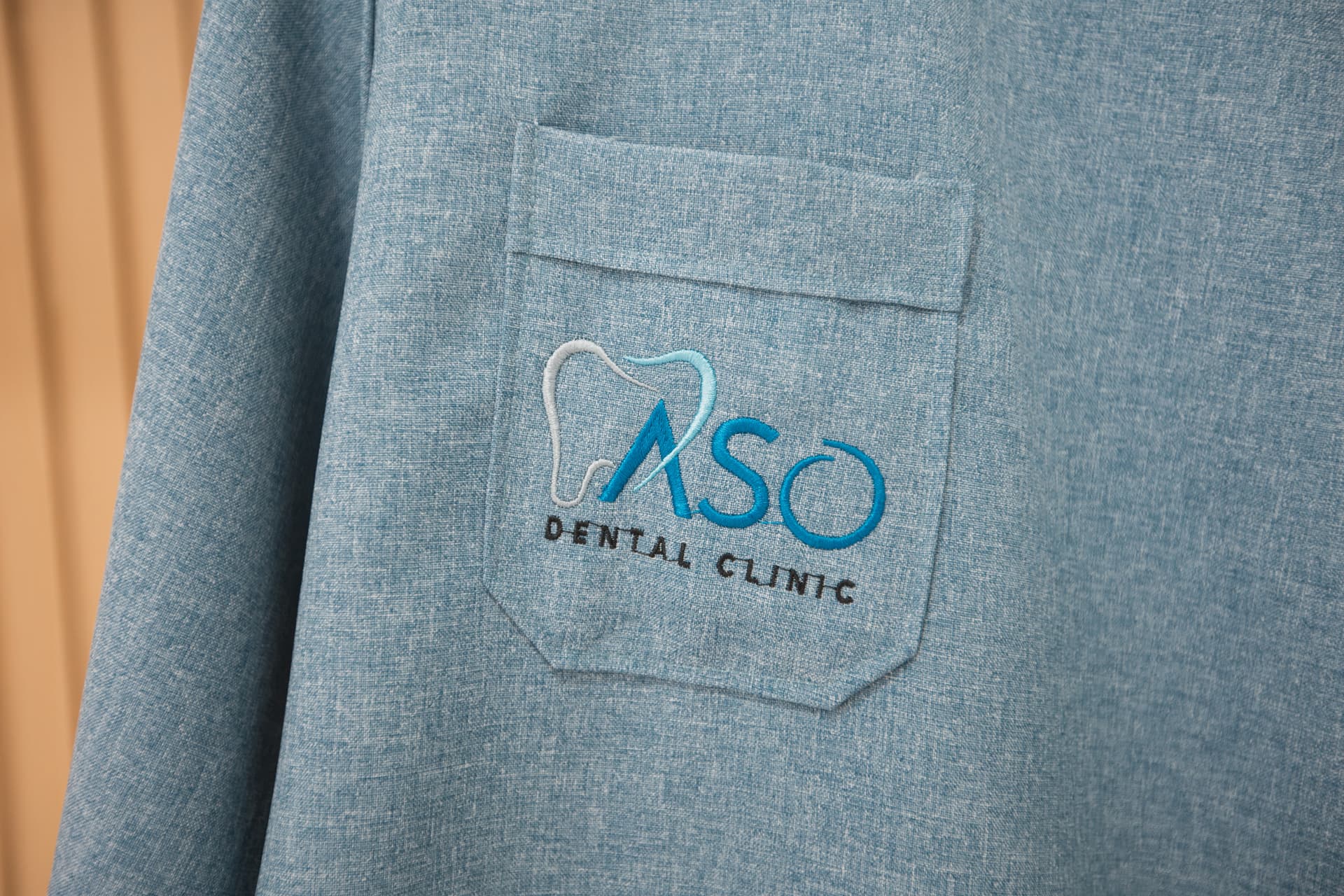 ASO Dental Clinic branded scrubs