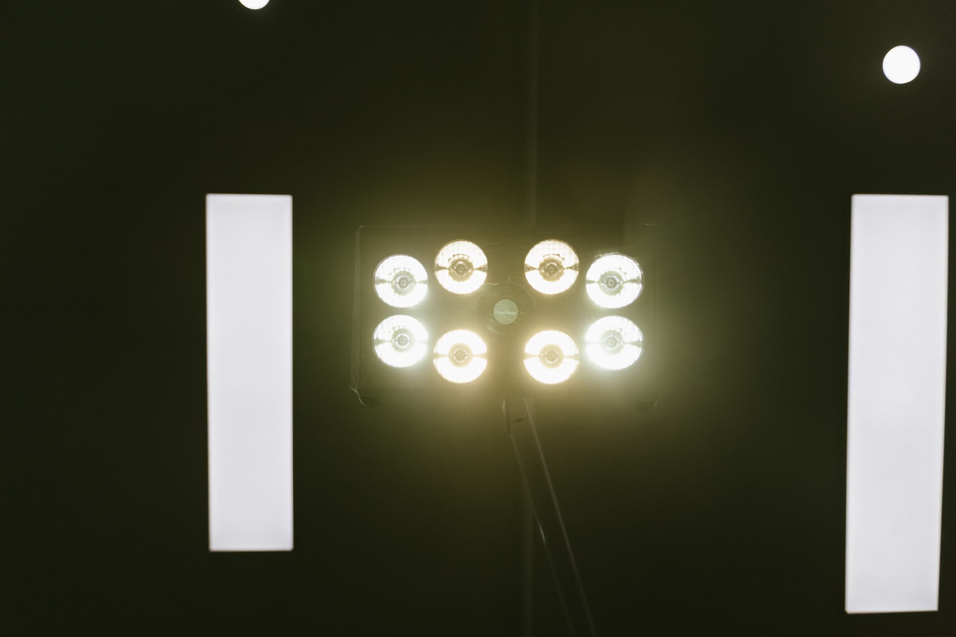 Architectural glass block wall detail